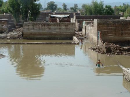 K. Ali Shah, august 2010, Pakistan: Zaplavená krajina